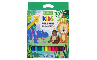 Фломастеры 12цв "Африка" Хатбер FP_078345