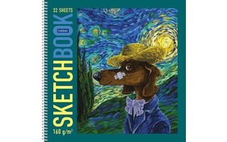 Скетчбук А3  32л "Такса-Ван Гог" спираль 160г/м² 32Т3лAпс_27890 Хатбер