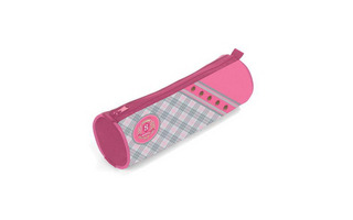 Пенал тубус "Нежная клеточка" 210*60 на молнии Hatber Npt_40169