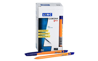 Ручка шариковая "Linc Corona Plus" синяя 0,7мм оранж.корпус 3002N/Y/blue