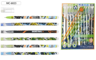 Ручка Пиши-стирай гелевая "Basir.Спорт" синяя 0,5мм МС-6023