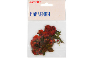 Наклейки "deVente.Red flowers" от 2*6 до 5*6см ПВХ ассорти 8002222