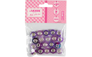 Набор для творчества с бусинами "deVente.Бусины-шармы.Lilac Garden" сиреневые 8*14мм 20шт 8001205