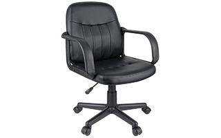Кресло оператора Helmi HL-M01 "Brief" экокожа черная 274831 (под заказ)