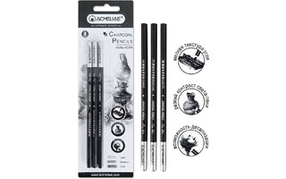 Карандаши угольные  3 шт "ACMELIAE" 43704
