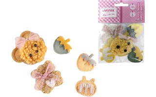 Декоративные украшения "deVente.Bear" ткань 22*30мм-42*48мм 5шт 8130212