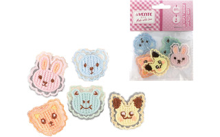 Декоративные украшения "deVente.Cuties" ткань 36*35мм-38*42мм 5шт 8130207