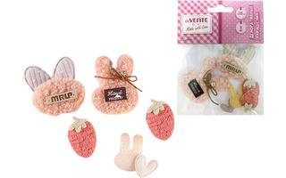 Декоративные украшения "deVente.Rabbit" ткань 22*30мм-42*48мм 5шт 8130211