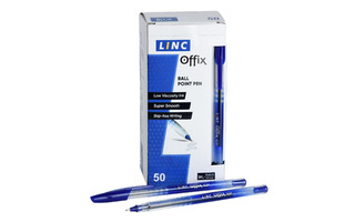 Ручка шариковая "Linc Offix" синяя одноразовая 1мм 1500FW/blue