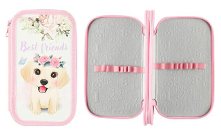 Пенал 2 отд ПО-090 "Милые зверята" большой 190*105