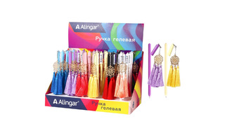 Ручка гелевая "Alingar.Ловец снов" 0,5мм синяя с брелком AL8424