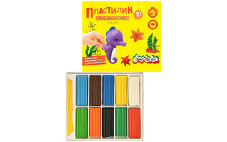Пластилин 10 цв "Каляка-Маляка.Морской конек" мягкий 150гр ПКМ10-П