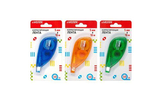 Корректирующая лента "deVente" 10м*5мм ассорти 4062106