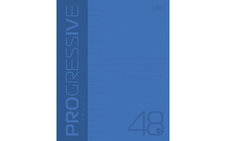 Тетрадь 48 л "Progressive" синяя линия пластиковая обложка 48Т5В2 080173 (901) Хатбер