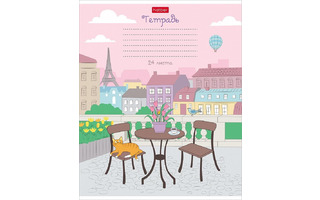 Тетрадь 24л "Прогулка" клетка 65г/кв.м 24Т5лВ1 080106 Хатбер