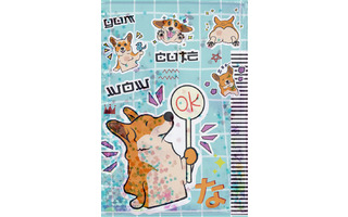 Записная книжка А6   56л "Каваи.Корги" клетка глиттер 70224 Центрум