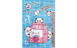 Записная книжка А6   56л "Каваи.Milk" клетка глиттер 70225 Центрум