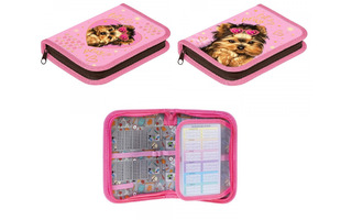 Пенал 1 отд "Милашка" 3D фольга с откидной планкой NPn_35036 Hatber