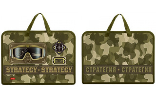 Папка для тетрадей А4 "Милитари" 1отд 7см молния с ручками AMn_50024 Hatber