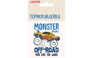 Наклейки термо аппликации "deVente.Monster off-road" для ткани 1шт 21*24см  8002152