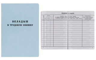 Бланк "Вкладыш в трудовую книжку" 348769