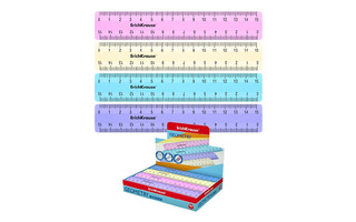 Линейка  15 см пласт ErichKrause.Pastel ассорти 49541