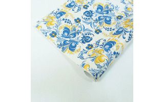 Бумага упаковочная крафт 50см*10м в рулоне с рисунком белый крафт