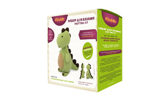 Набор для творчества вязание "Miadolla.Игрушки.Храбрый динозаврик" 18см AMG-0108 с наполнит.