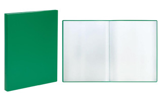 Папка  40 файлов "СТАММ" 21мм 500мкм ММ-32206 зеленая