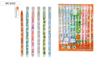 Ручка Пиши-стирай гелевая "Basir.Кошки" синяя 0,5мм МС-6335