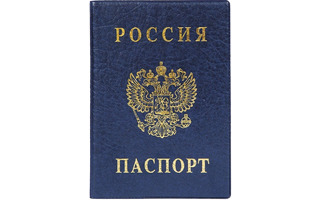 Обложка для паспорта "Герб.Синяя" ПВХ 2203.В-101