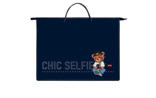 Папка для творчества А3 "Мишка_SELFIE" 1отд молниия с ручками 34*46*5см АМn_68098 Hatber