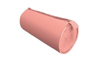 Пенал тубус  ПТ-05 "Персиковый" ткань на молнии 210*65мм