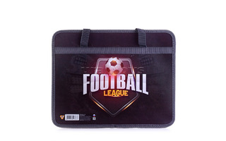 Папка для тетрадей А4 ПМ-А4-25 "Лига футбола" пластик+ткань 7см 1отд молния с ручками