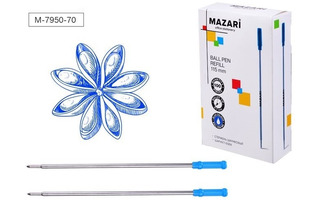 Стержни для поворотных 115мм 0,7мм синий метал Mazari М-7950-70