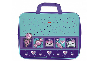 Папка для тетрадей А4 "Сладкий микс" текстиль 4см молния с ручками NSn_60229 Hatber