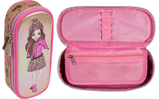 Пенал объемный "deVente.Style Girl" 21*8*5см откидн. планка 7023334