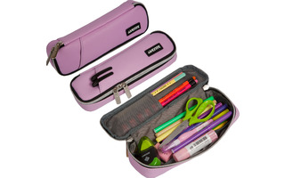 Пенал косметичка "deVente.Private.Розовый" 22*6*4см иск.кожа молния 1отд. 1карман 7023307