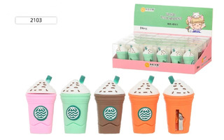 Точилка "Коктейль" +ластик 5*2,7см 2103 Basir