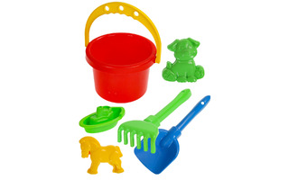 Набор для песка №08 (ведро 0,8л+лопатка+грабли) 13*12*12см И-1823