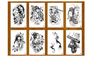 Наклейки "Тату.Японская мифология" ассорти 12*19см ТА-1757