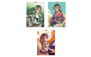 Тетрадь А4  96 л "Аниме.Девушка" клетка 13624/3 АкХолд