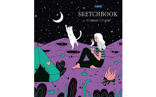 Скетчбук А5  80л "Дотянуться до небес" спираль тв.обл 100г/м² 80Тт5Агрз_26601 Хатбер