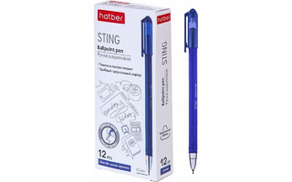 Ручка шариковая "Hatber.Sting" синяя 0,5мм трехг.корпус BP_067932
