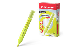 Текстовыделитель "ErichKrause.Liquid Visioline V-14 Neon" желтый 0,6-4мм 56027