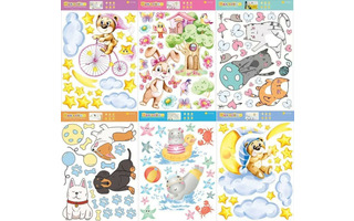 Наклейки оформительские А2 УФ лак 414