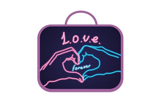 Папка для тетрадей А4 ПШ-11 "Любовь" текстиль 6см 1отд молния с ручками+твердое дно