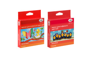 Мел цветной набор  5цв "Мультики" асфальтные 2304191 Гамма