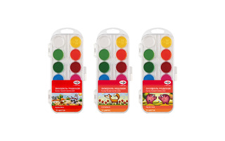 Краски  акв 12 цв "Мультики" 211046_12 пластик Гамма