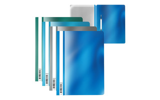 Скоросшиватель пласт А4 "ErichKrause.Glossy Ice Metallic"  180мкм ассорти 53288